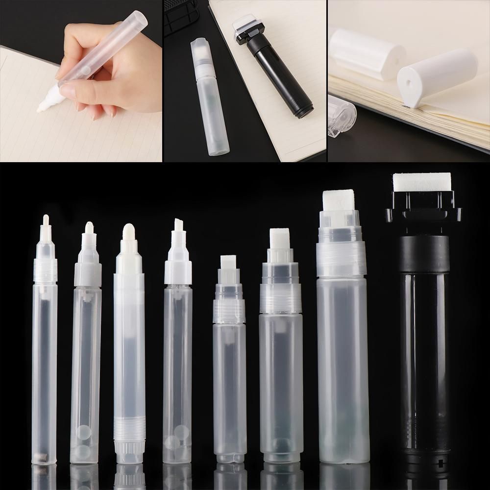 CHOOKEY Stationery Graffiti Pens Transparent Empty Rod Paint Pen Accessories Barrels Tube Repeatable Use Plastic Refillable ink Liquid Chalk Marker