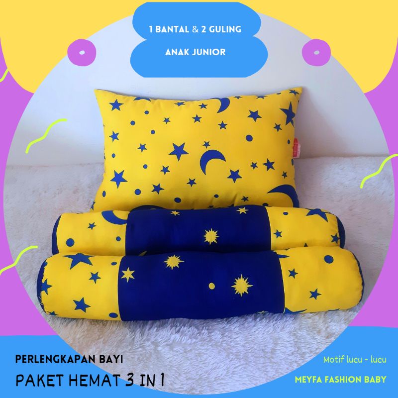 1 Set Bantal dan 2 Guling Anak Junior 3 - 10 Tahun