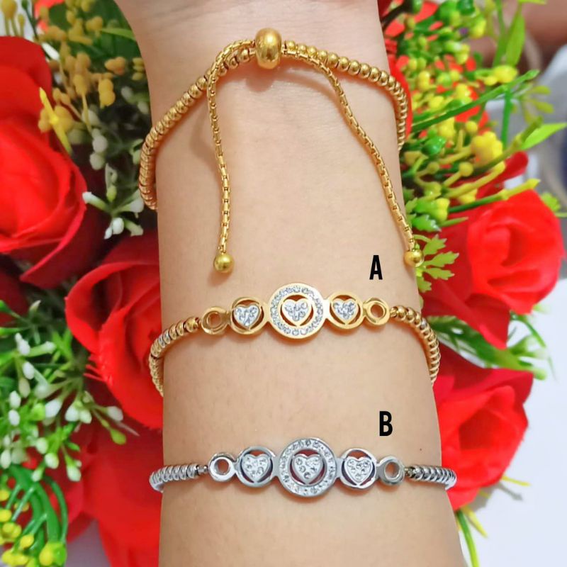 GELANG SERUT TITANIUM GOLD SILVER