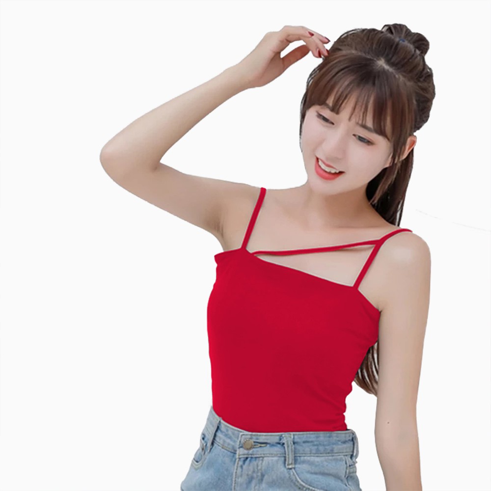 Tanktop Singlet Tali kecil Wanita Gaya Korea - XSHOP Vanda