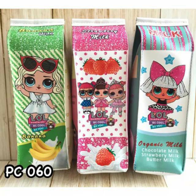 

Tempat Pensil Lucu Bentuk Kotak Susu Milk LOL Pencil Case Alat Tulis Kotak Pensil Import Stationary