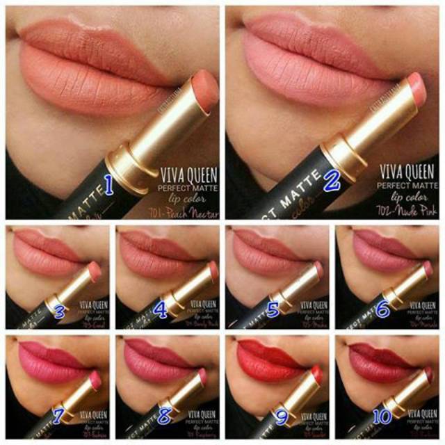 Viva Queen Perfect Matte Lipstick Lipstick Matte Viva Queen Lipstik Viva Queen Lipstick Viva Matte Shopee Indonesia Warna lipstik viva matte