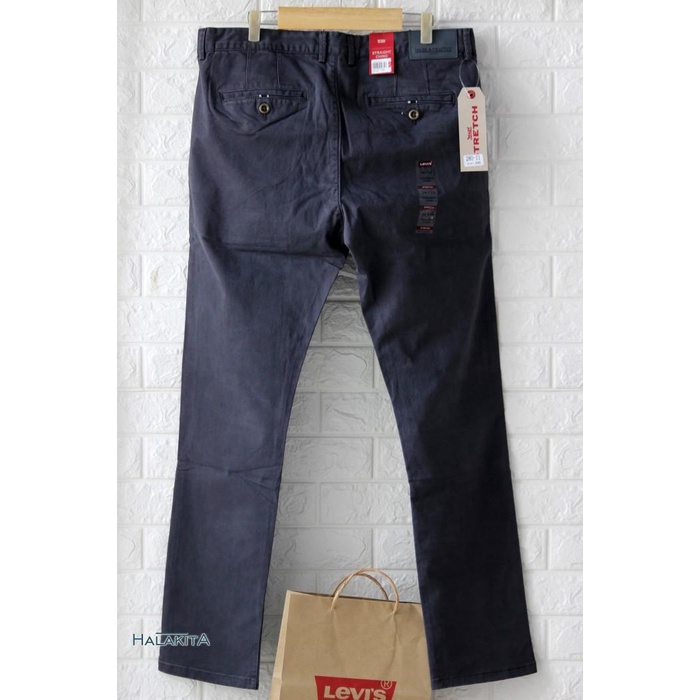 celana chinos levis original - stretch - slimfit - dark blue