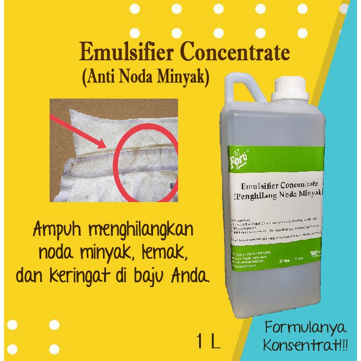 FORTI Penghilang Noda Minyak / Emulsifier Concentrate untuk Pakaian Laundry