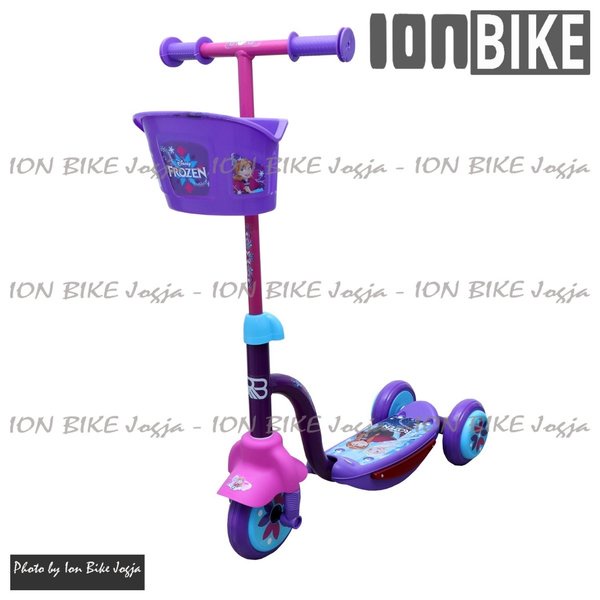 Skuter Anak RMB Roda 3 D007 Frozen Edition Purple atau Avenger Blue  - Scooter Rd3 Otoped Otopet Kic