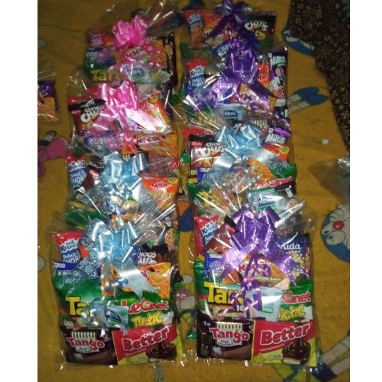 

bingkisan snack polos/souvenir ulang tahun