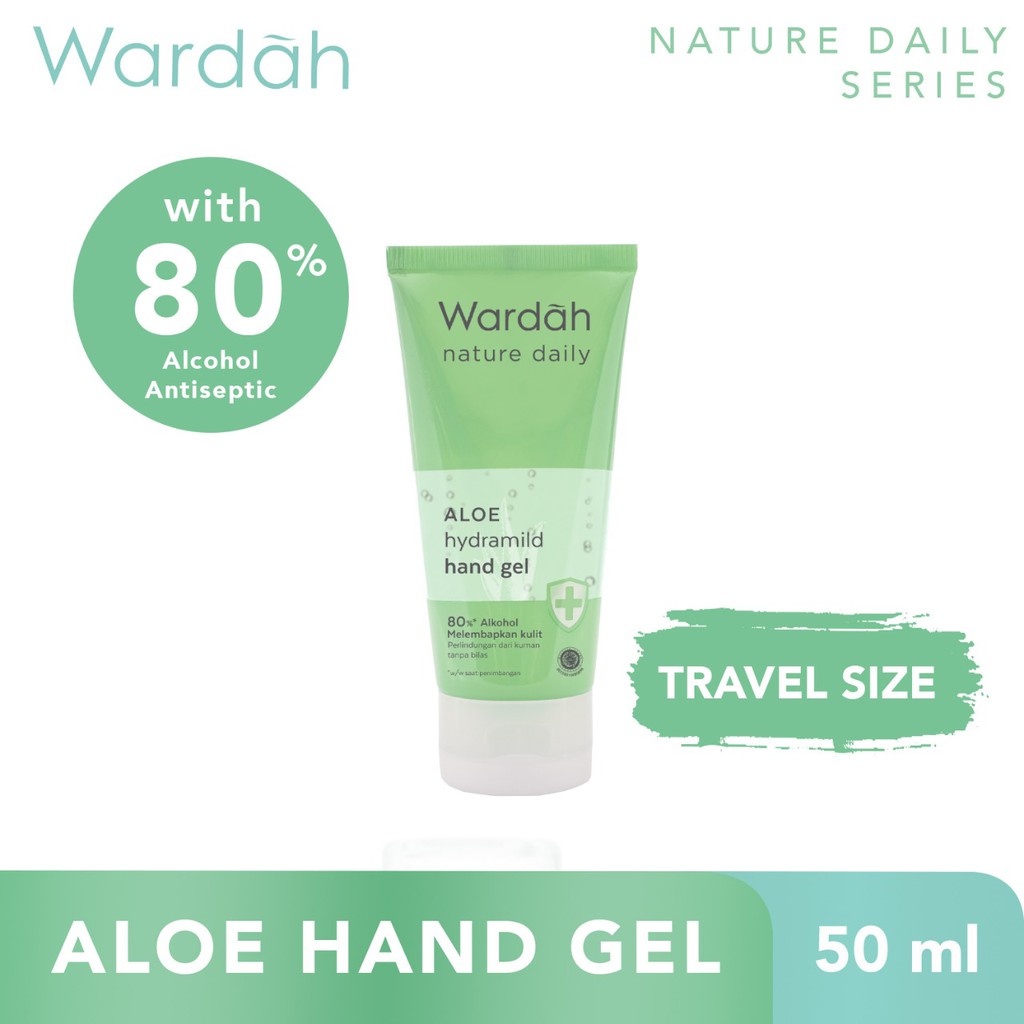 Wardah Nature Daily Aloe Hydramild Hand Gel 50 ml - Hand Sanitizer