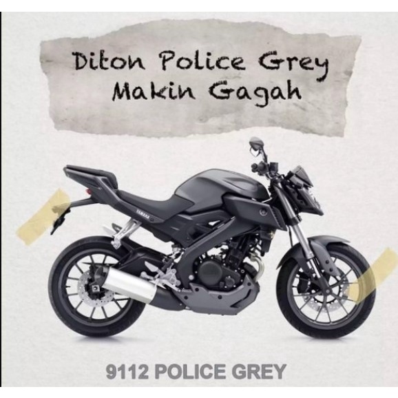 Cat Pilox Diton Premium 9112 Police Grey 400cc Abu Gelap Gray Solid Pylox Pilok Sepeda Motor Mobil