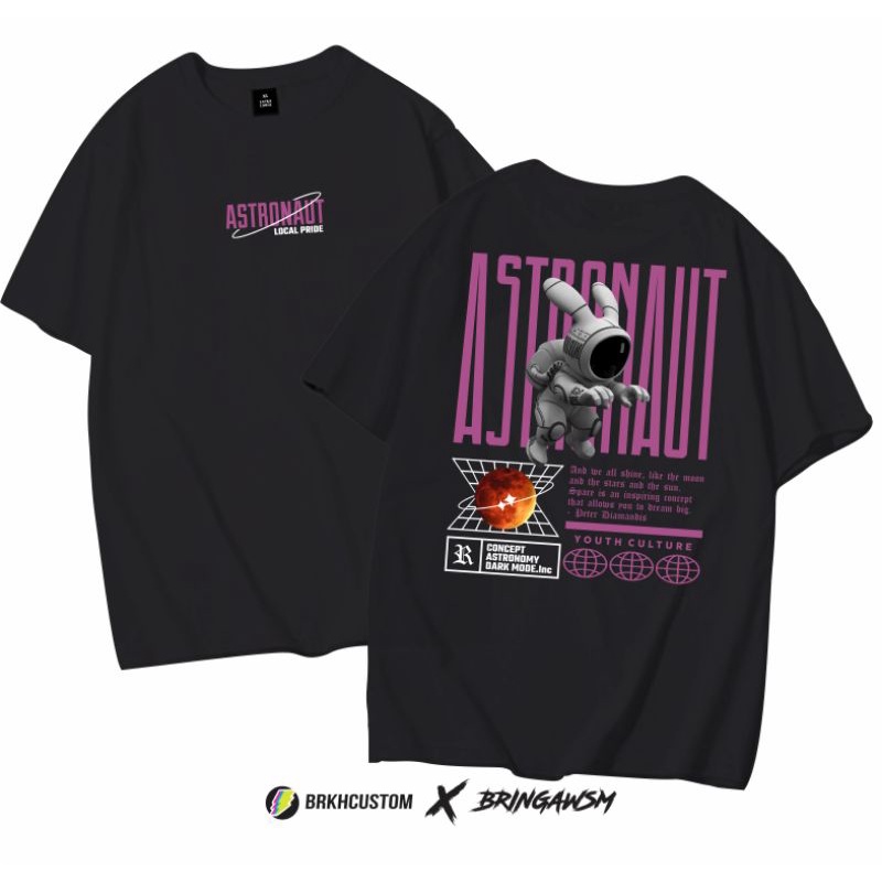 KAOS BRINGAWSM ASTRONOUT | kaos distro | Bandung | streetwear pria dan wanita