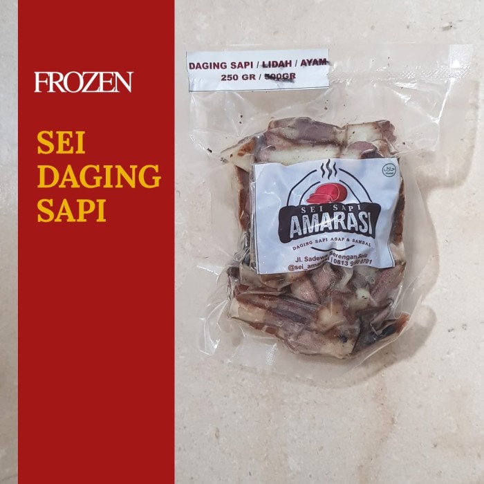 

Daging Asap - Sei Sapi Daging Asap Khas Kupang Frozen 250 Gram