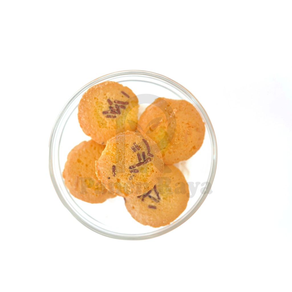 

Bolu Kering Bulat Mini Klemben Coklat Keju 120gr