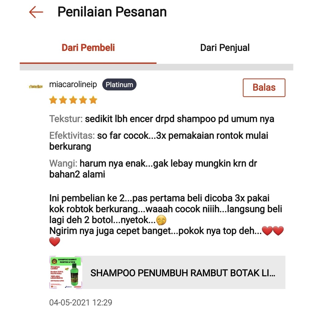 SHAMPOO PENUMBUH RAMBUT BOTAK LIDAH BUAYA SHAMPO PENYUBUR RAMBUT ANTI RONTOK DAN KETOMBE 650mL-5