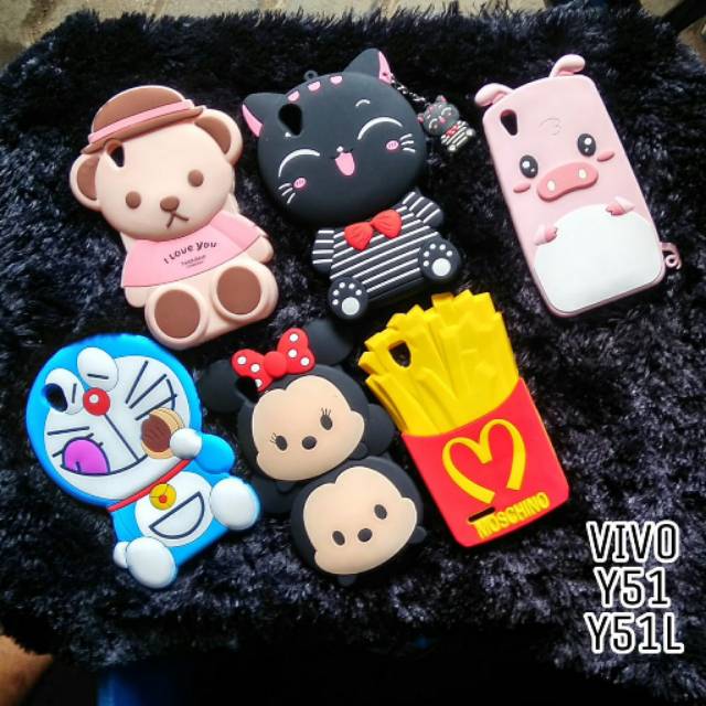 VIVO Y51 / Y 51L -CASE 3D BONEKA KARAKTER