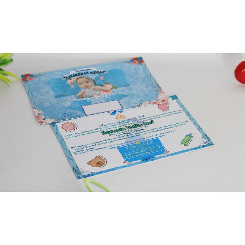 ( Free Bonus) Cetak Undangan Aqiqah Free Design Murah