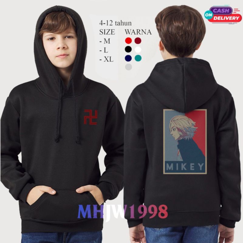 jaket anak tokyo revengers mikey/jaket anak tokyo manji/hoodie anak tokyo revenger mikey tokyo manji