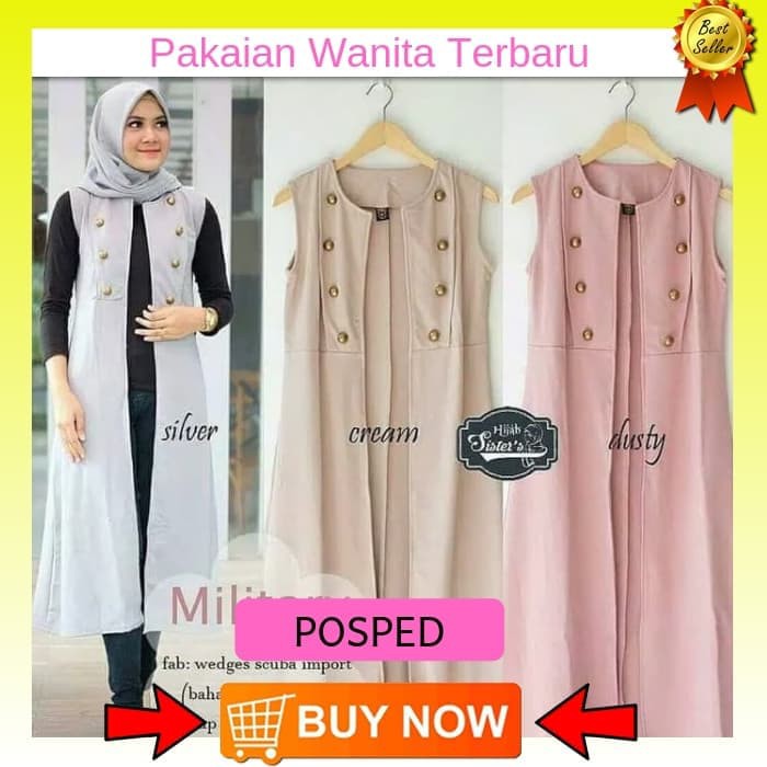 Outer Korea Long Outer Korea Basic Long Dress Wanita Maxi Dress