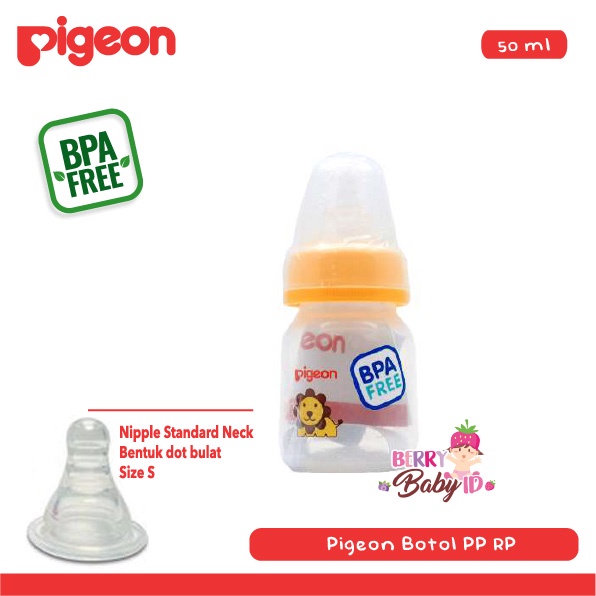 Pigeon Botol Susu Bayi Standar PP 50 ml BPA Free Berry Mart