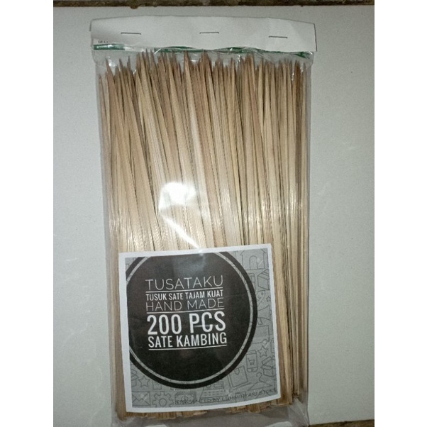 

Tusuk sate kambing gepeng isi 200 Pcs lk 22 cm Tusataku