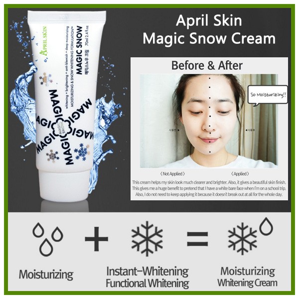 april skin magic snow CREAM 100% Original