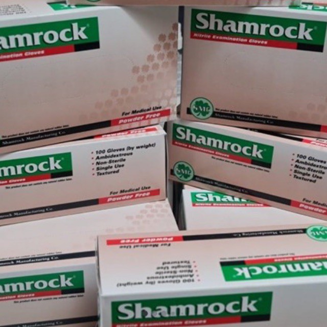 Shamrock Nitrile Glove per box isi 100 termurah