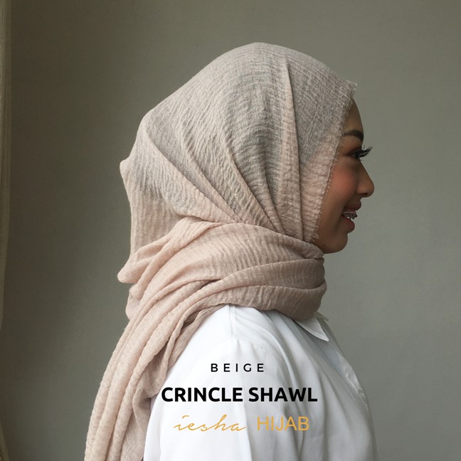 Terbaik Jilbab  Crinkle  Warna  Beige Ideku Unik