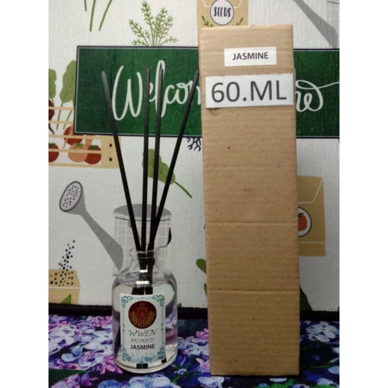 Reed Diffuser Aroma Terapi Pengharum Ruangan Essential oil Aromatherapy Replenisher Bunga Difuser-ARM 60 - JASMINE