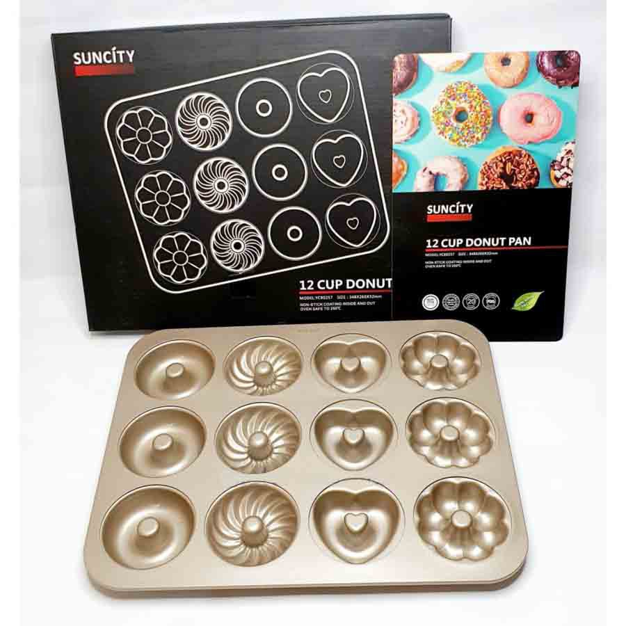 Loyang Donut Anti Lengket Suncity / Suncity 12Cup Donut Pan - YC80257