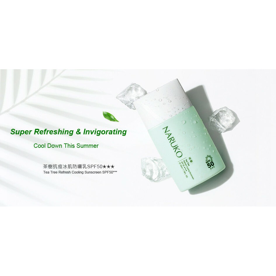 NARUKO Tea Tree Refresh Cooling Suncreen SPF50 50ml