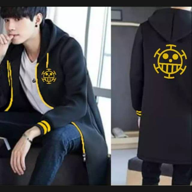 Jaket Jubah Anime One Pice Hoodie Zipper