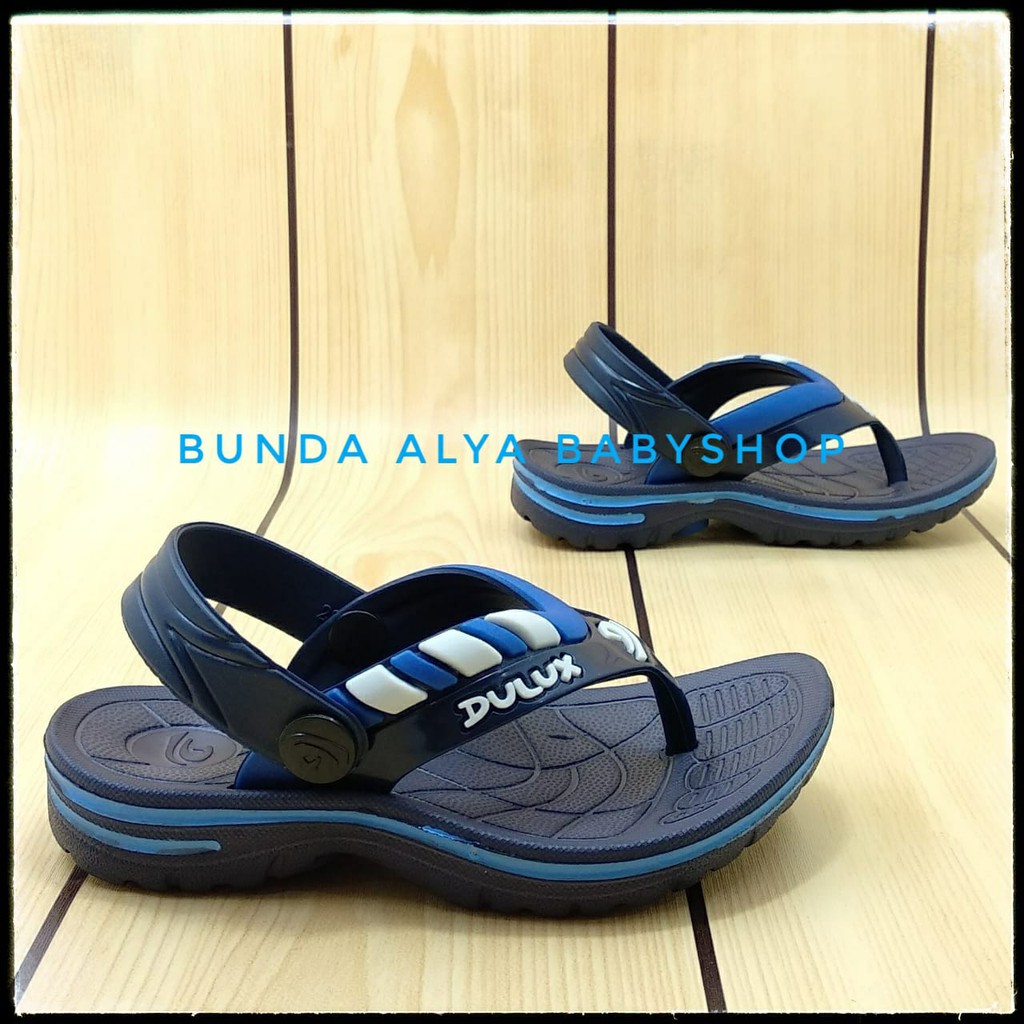 Sendal Jepit Anak Laki Usia 10 Bulan 1 Tahun Karet NAVY Elastis - Sandal Jepit Anak Cowok Keren Karet Anti Licin