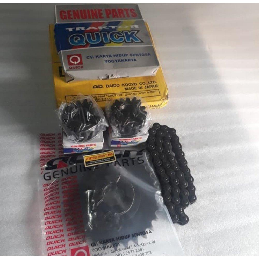 Peket G1000 Rantai Gigi Rantai dan 2 Gigi Belok Traktor QUICK G1000