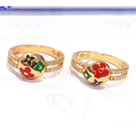Cincin wanita //cincin lapis emas // cincin permata //perhiasan //cincin