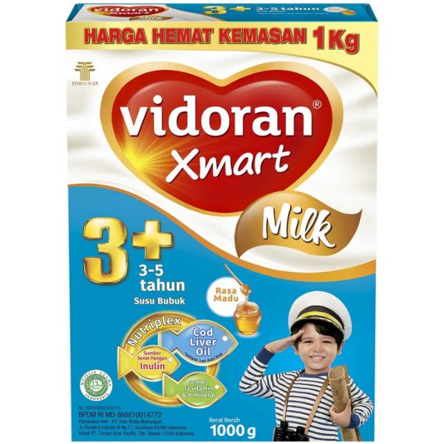 Vidoran xmart 3+ Madu 350gr 725gr 950gr