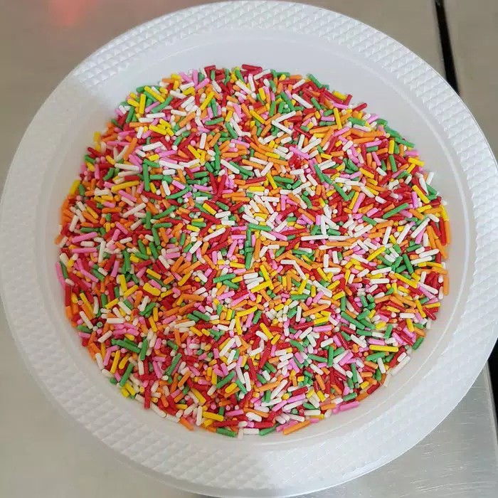 

Coklat Meses Warna / Coklat Butir Rainbow 1kg / Meises Rainbow Campur 1kg