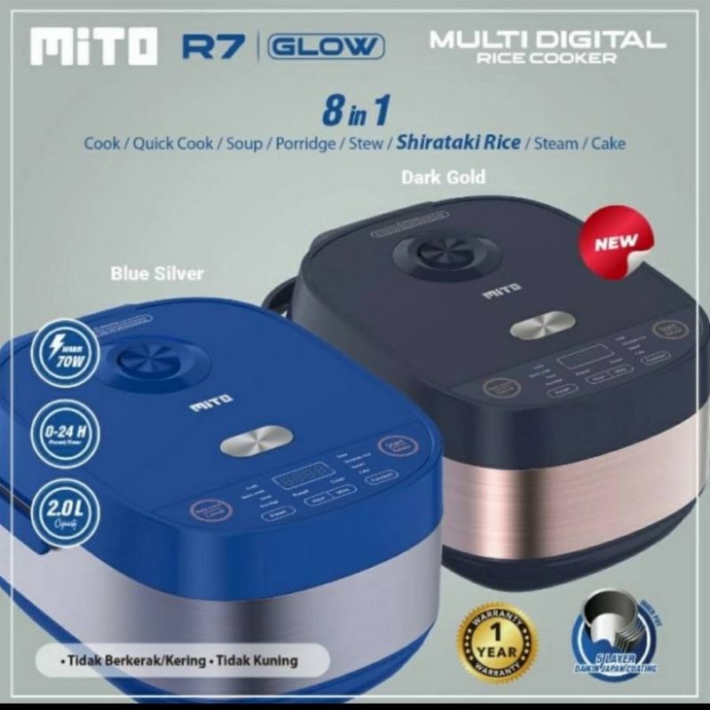 MITO Multi Digital Rice Cooker R7 2 Liter 8 in 1