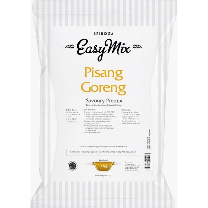 

Tepung Premix Sriboga EasyMIx Pisang Goreng 1kg ( Non Repack )