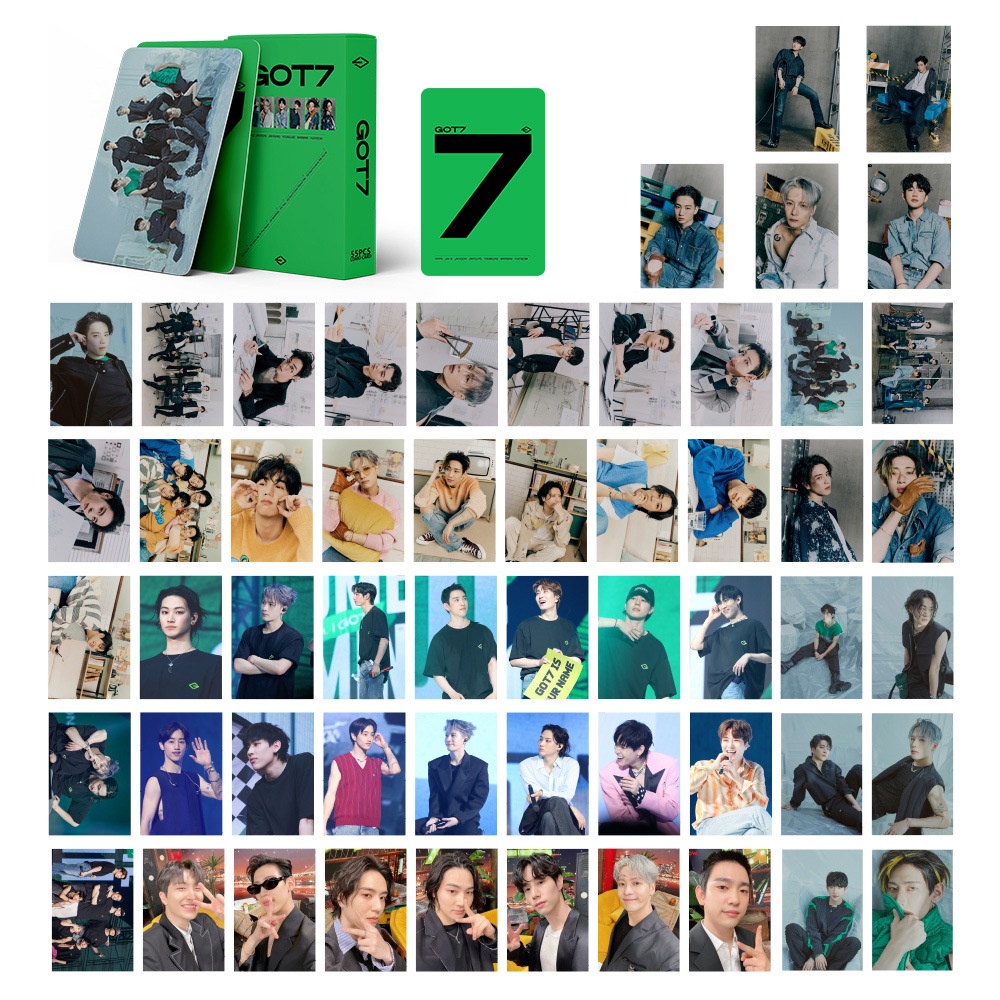 55pcs / set Kartu Foto GOT7 2022 Album NANANA LOMO BAMBAM JB JinYoung Jackson YoungJae YuGyeom