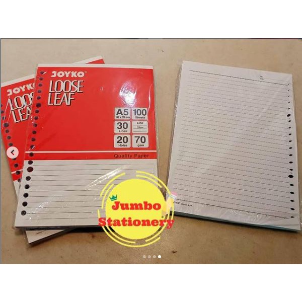 Refill Loose Leaf Joyko A5 100 lembar