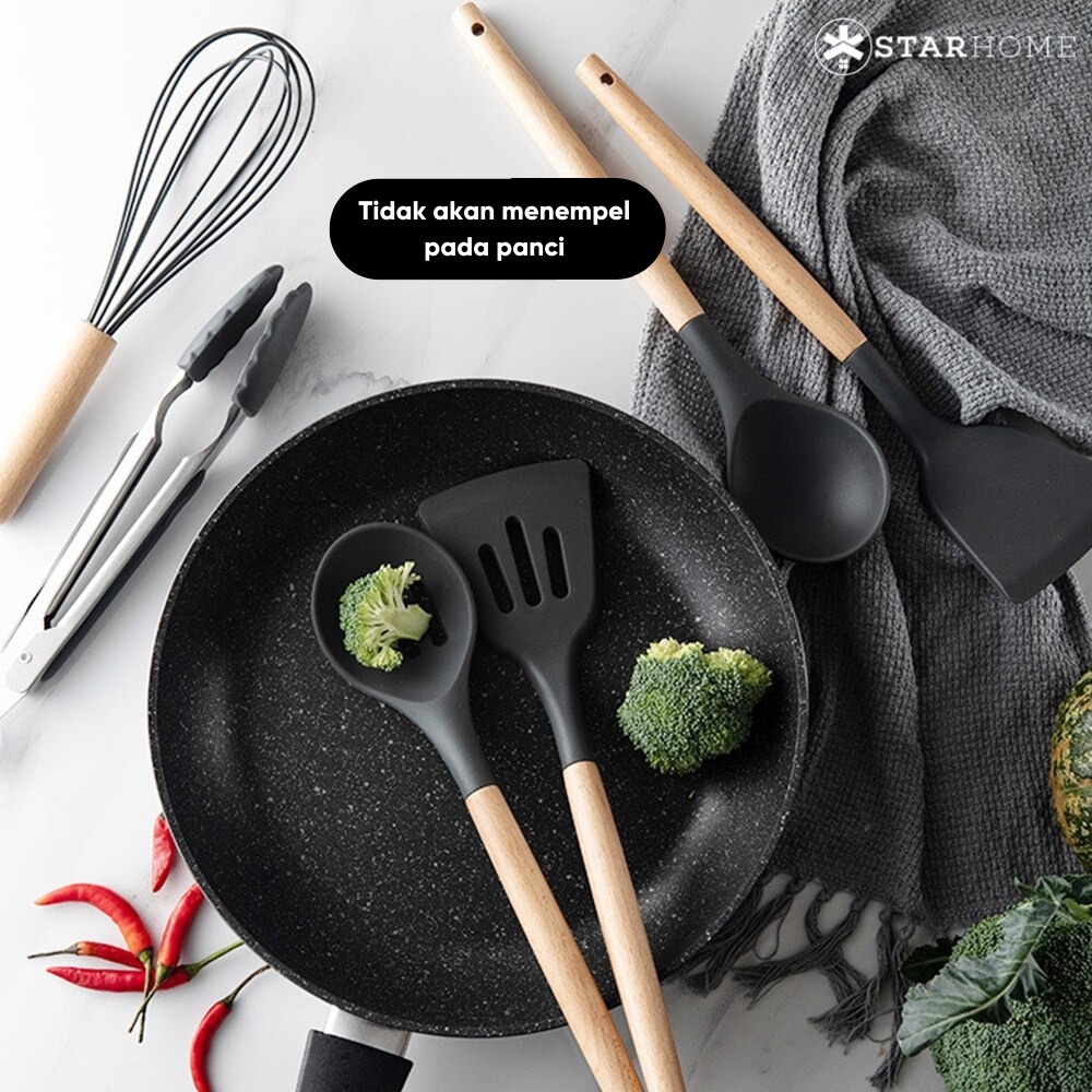 Spatula Set Alat Masak Silikon Set Alat Dapur Set Kitchen Silicon Utensil Set Sodet Sendok Sup Kuas Silikon Alat Masak Set Silikon