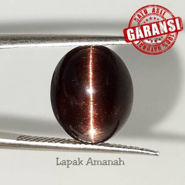 Batu Akik Permata Natural Cat Eye Silimanite Asli Original