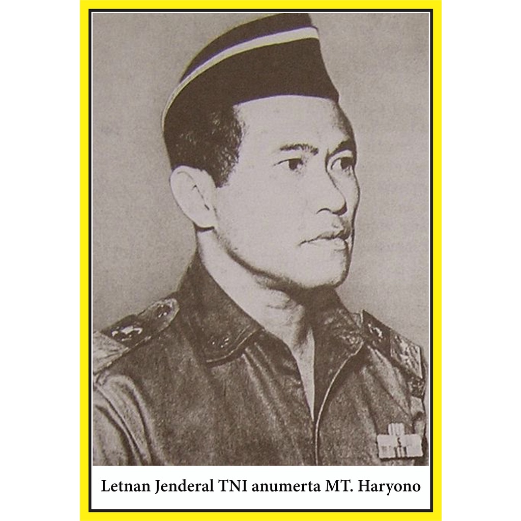 poster bingkai foto Soekarno dan pahlawan revolusi