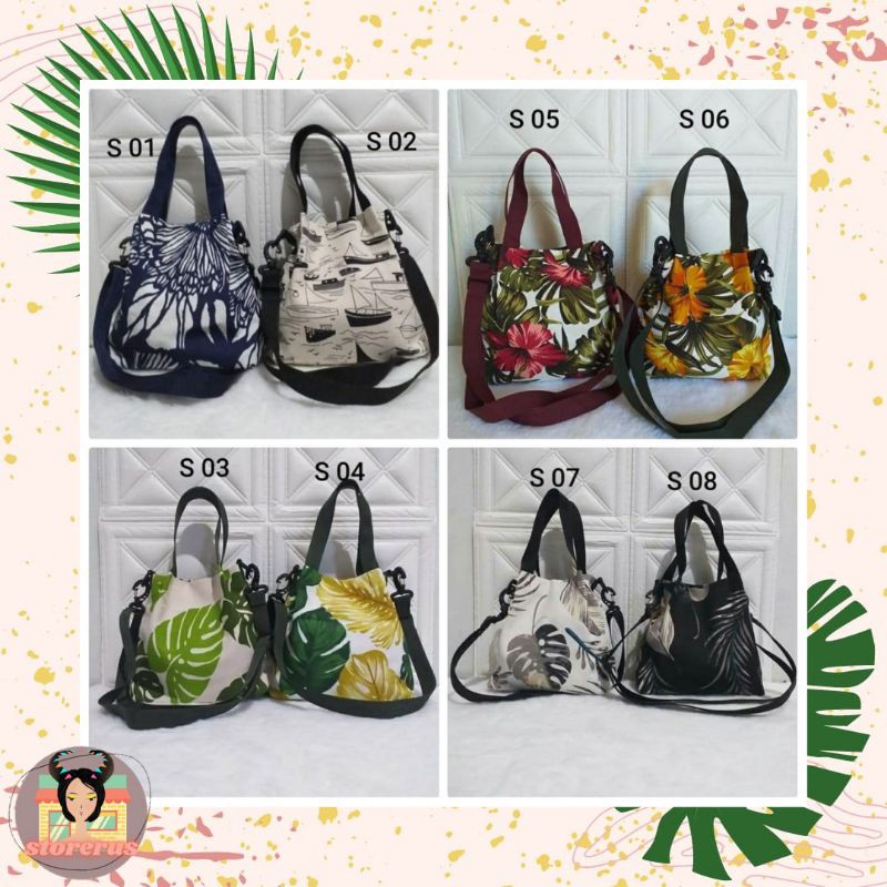 Sling Bag Kanvas, Tas Selempang, Tas Kanvas, Tas Selempang Kanvas