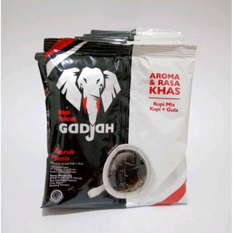 Kopi Gajah Tubruk + Gula 10 x 25gr