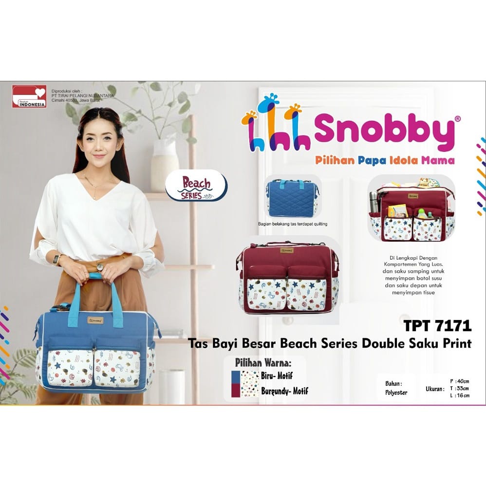 Snobby Tas Bayi Besar Double Saku Print Beach Series - TPT 7171