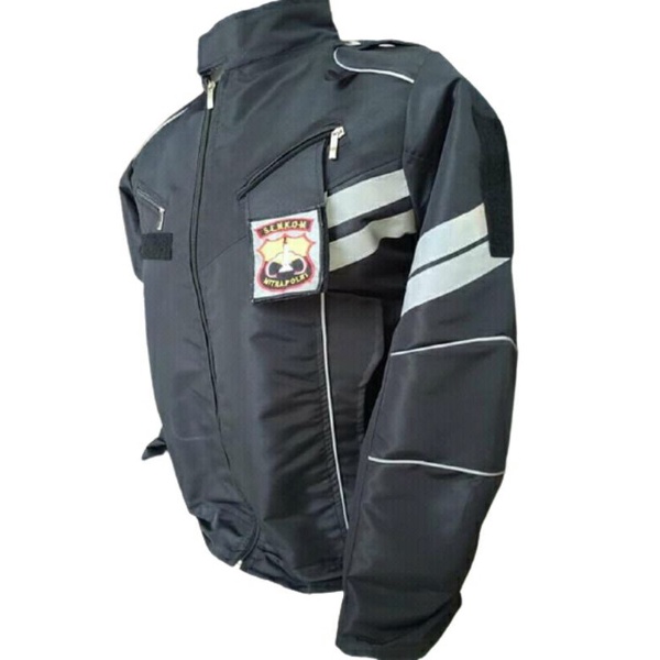 Jaket senkom mitra polri fullblack