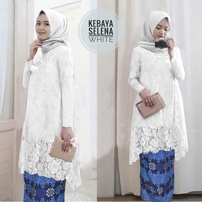 New Kebaya Selena White [Hijab 0111] RKZ Baju Gamis Wanita Terbaru