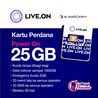 Kartu Perdana Live On By XL Axiata Termurah Free Ongkir | Shopee Indonesia