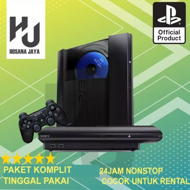 Ps3 Super Slim 500Gb + 2 Stik Getar Full game terbaru