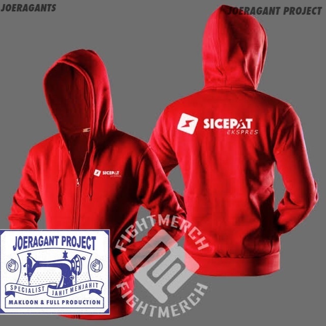 JAKET HOODIE SICEPAT EXPRESS ZIPPER SWEATER SI CEPAT JASA KIRIM JP