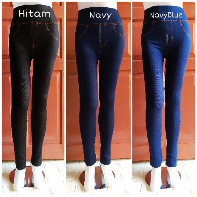  Celana  Legging  Jeans Polos Import  Variasi Benang Fashion 